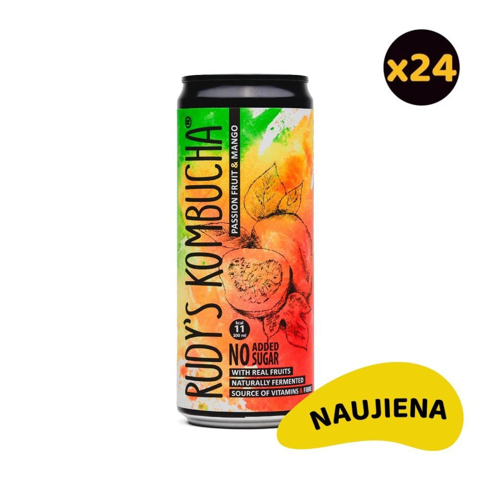 Kambučios Rudy's rinkinys, įv. skonių, 24 x 330 ml